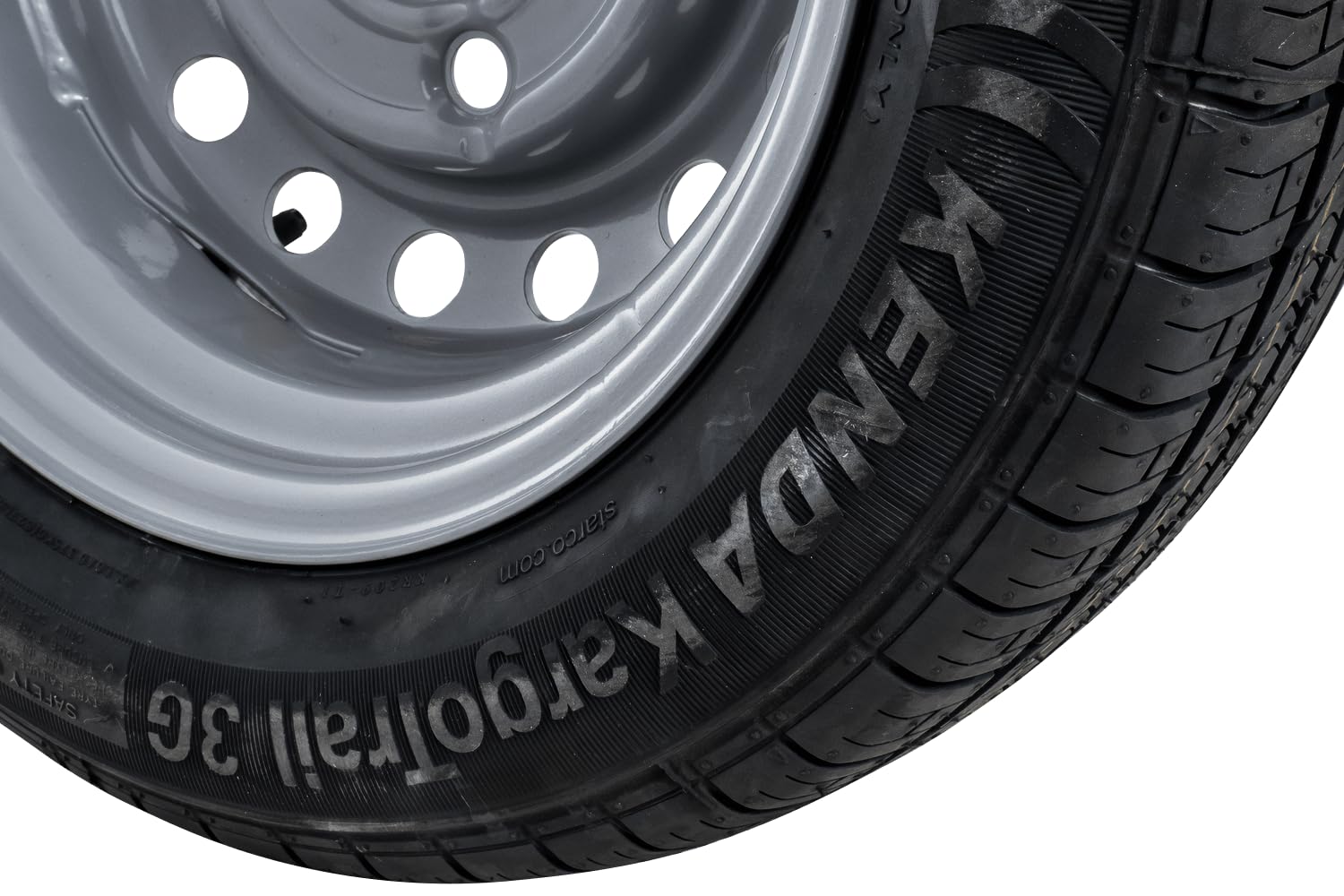 KENDA Ruota per Rimorchio Leggero 155/70 R13 74N, Cerchio in Acciaio 4x130 ET20, Pneumatico KargoTrail 3G per Carrelli da Giardino e Campeggio, Portata Massima 375 kg