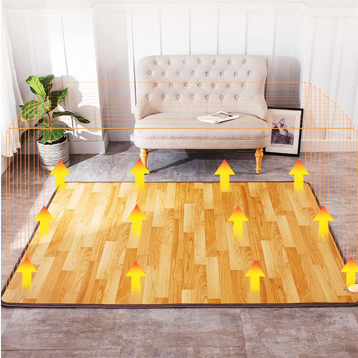 Tappetino riscaldato, riscaldatore a infrarossi per Pavimento, Tappeto riscaldante Elettrico, Tappetino riscaldante, Tappetino riscaldante, Tappeto riscaldato Elettrico,50x100CM
