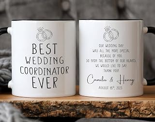 AWE-CREATIVES Personalized Wedding Coordinator Gift, Best Wedding Coordinator Ever Mug, Best Coordinator Ever Coffee Mug, Thank You for Marrying Us, Thank you Gifts For Wedding