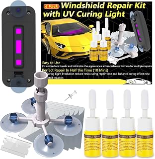 CLAMPER 4-Piece Windshield Repair Kit (Yellow)