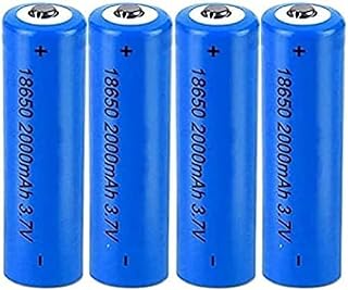 Aa Lithium Batteries 3.7V 2000mAh Rechargeable Batteries for Flashlights and Solar Light (Button Top), Button Top,4 Piece Button Top