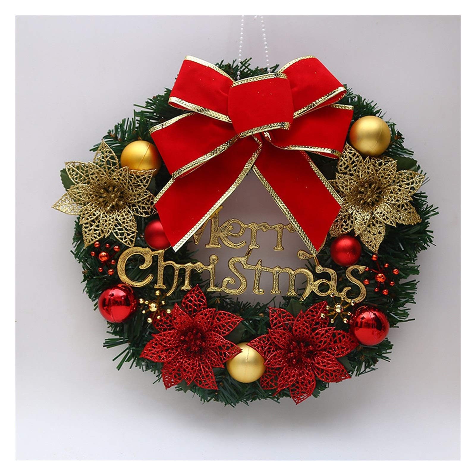 Guirlande de Noël festive de 30 cm avec finitions ornements de qualité style rustique