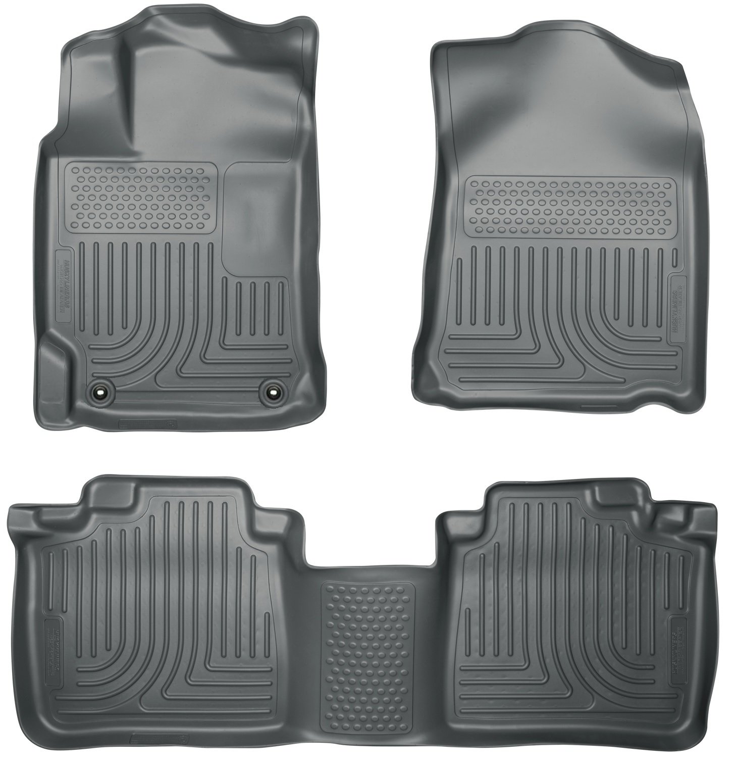 Husky Liners Weatherbeater Fußmatten, passend für Toyota Camry 2012–2017, vorne und 2. Reihe, 3-teilig, Grau – 98902