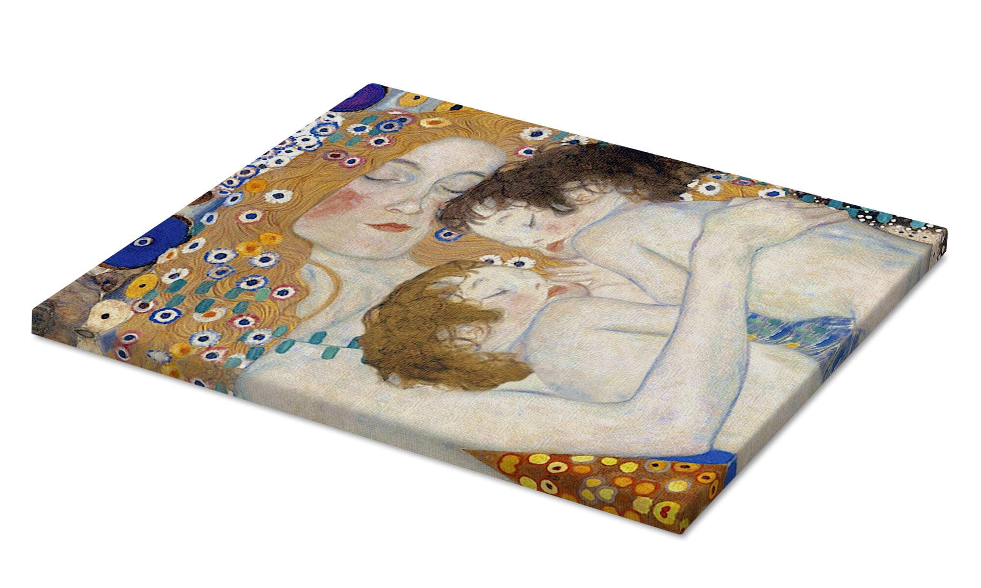 Posterlounge Gustav Klimt Mutter und Zwillinge I Leinwandbild 50 x 70 cm