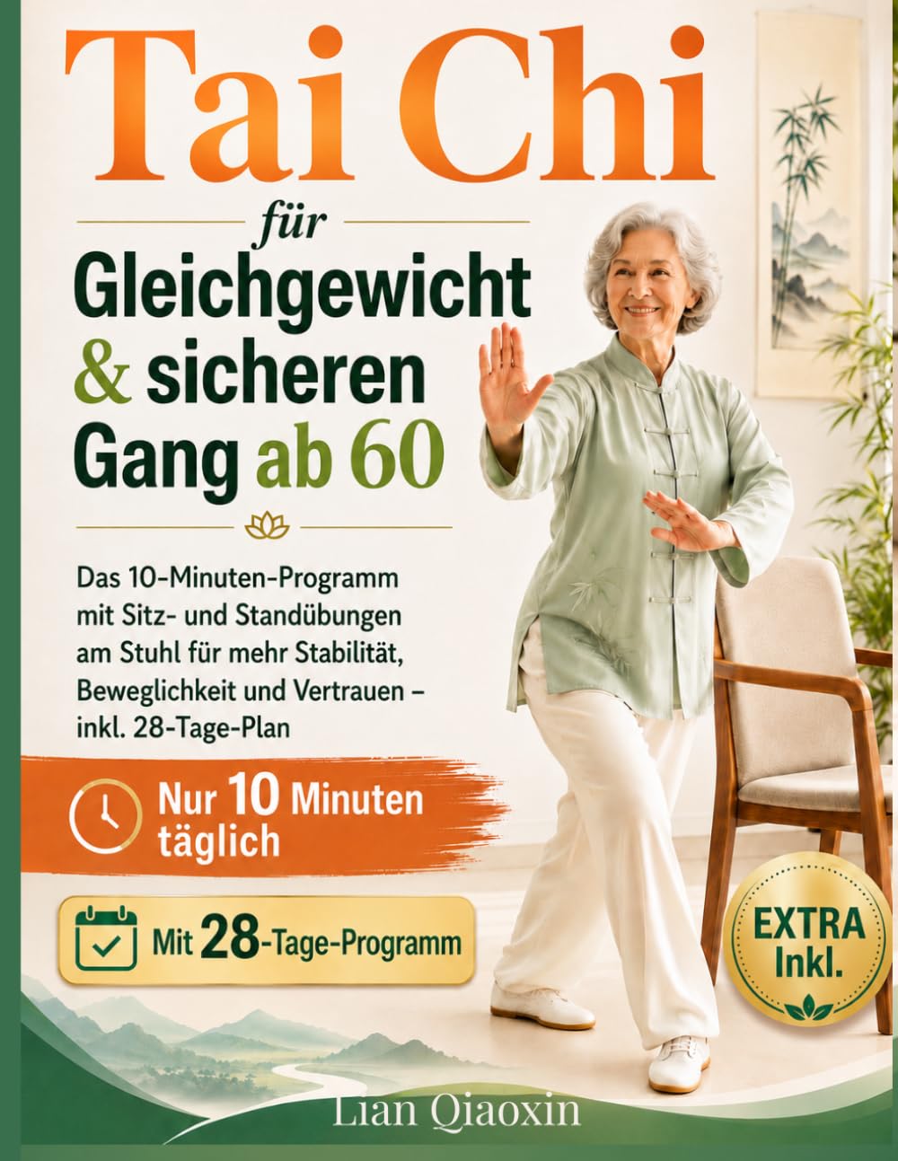 TAI CHI FÜR GLEICHGEWICHT UND SICHEREN GANG AB 60: Das 10-Minuten-Programm mit Sitz- und Standübungen am Stuhl für mehr Stabilität, Beweglichkeit und Vertrauen – inkl. 28-Tage-Plan