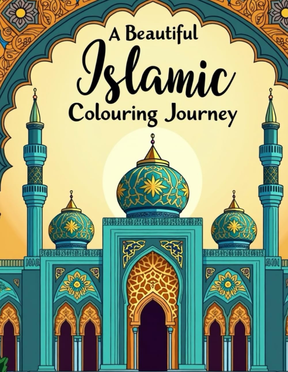 Mosques Around The World – A Beautiful Islamic Colouring Journey: intricate Islamic architecture designs for relaxation , stress relief and mindfulness
