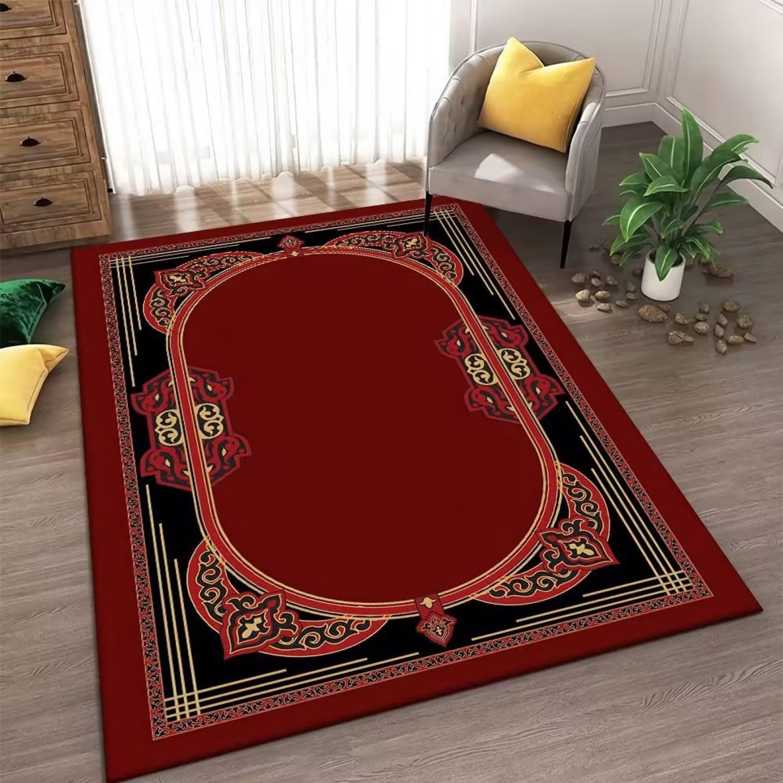 Tapis salon couloir antidérapant lavable pour protéger et décorer les sols