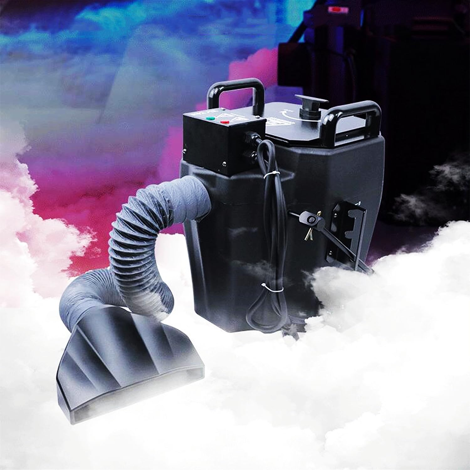Máquina de Humo portátil de Hielo seco, máquina de Humo de Baja Altura, máquina de Humo Profesional, máquina de Humo para escenarios Interiores y Exteriores, Bodas, Fiestas y Clube