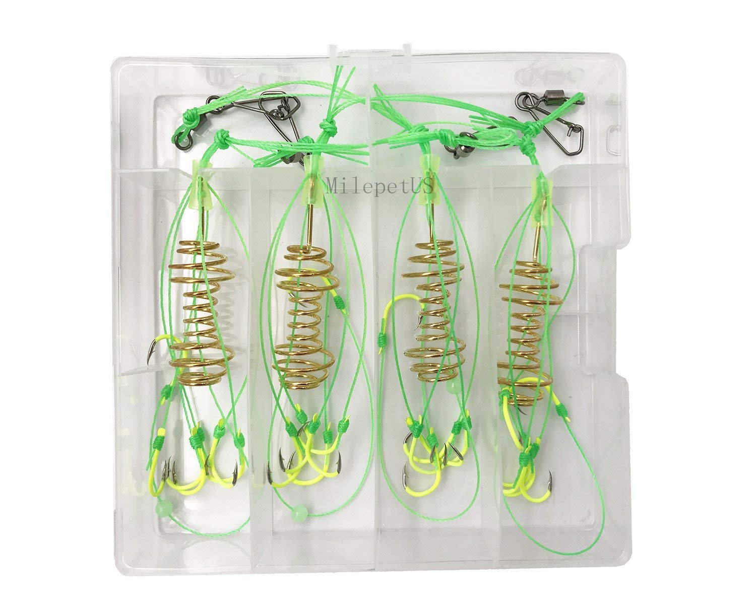 Carp Fishing Baits Hook Lure Trap Luminous Hooks with Drum Type Spring Feeder and Glow Fishing Beads Coarse Fishing Tackle