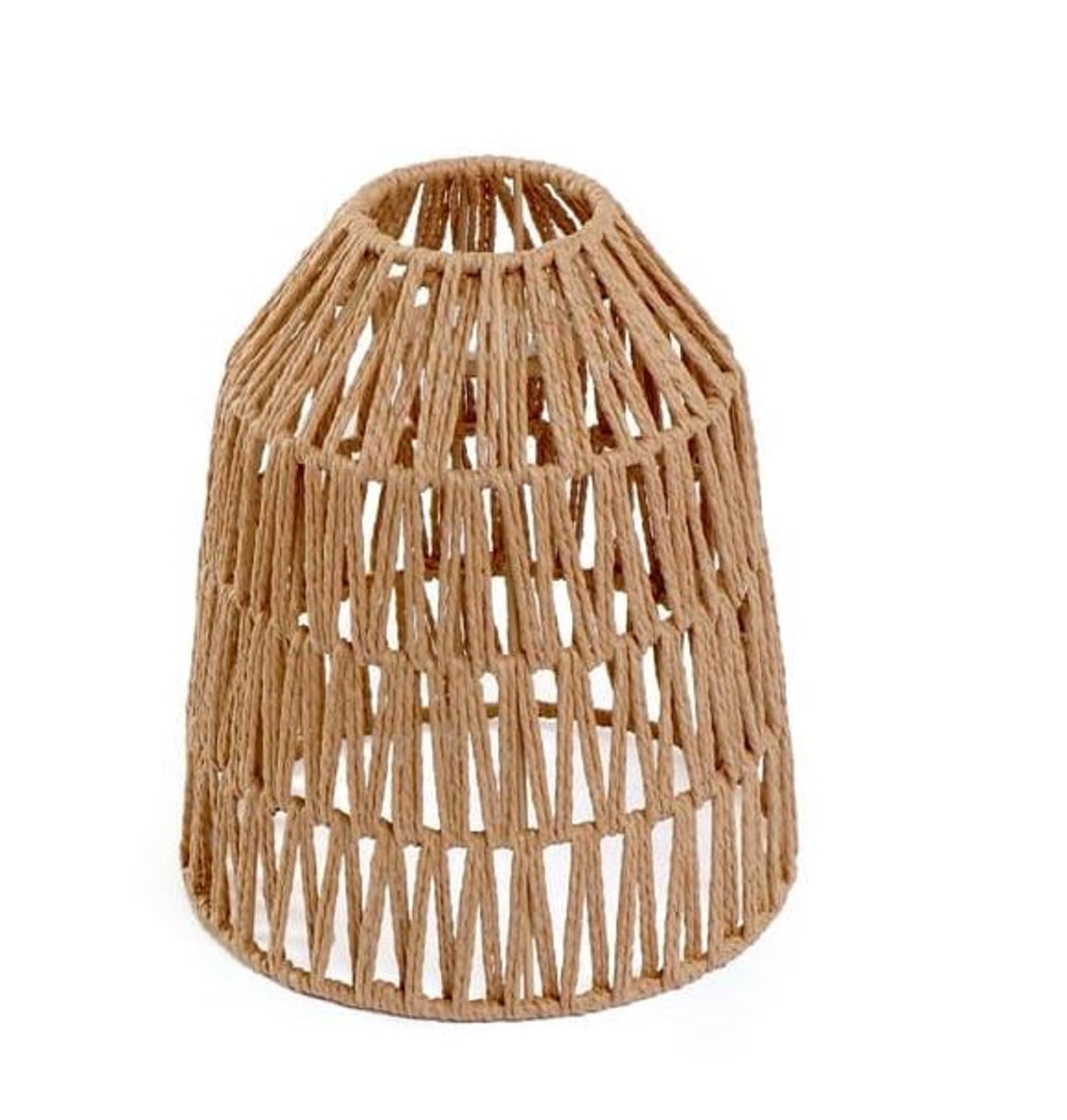 U.saf Home Collections Rope Shade Pendant Light – Handwoven, Eco-Friendly Ceiling Fixture for Modern, Coastal, or Rustic Décor – Stylish Natural Lighting for Living Rooms & Kitchens