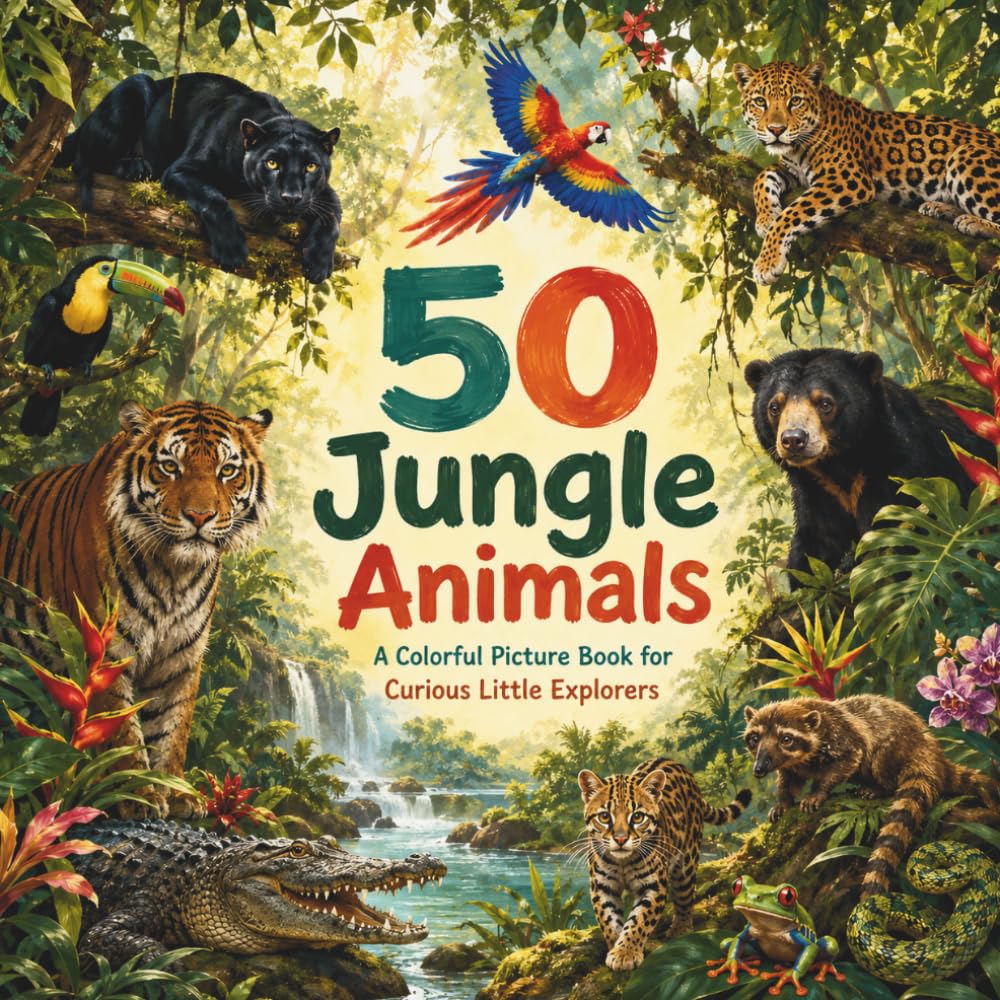 50 Jungle Animals: A Colorful Picture Book for Curious Little Explorers (The 50 Things Kids Should Know Series)