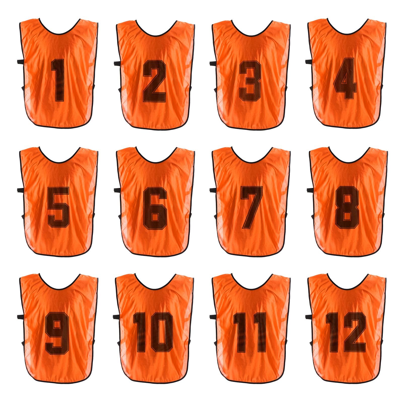 PATIKIL Fußball Leibchen Fussball Herren Trainingsweste, Stück Hallenfussball Umkehrbare Nummerierte Fussballtraining Leibchen mit Gürtel für Volleyball Jugendliche
