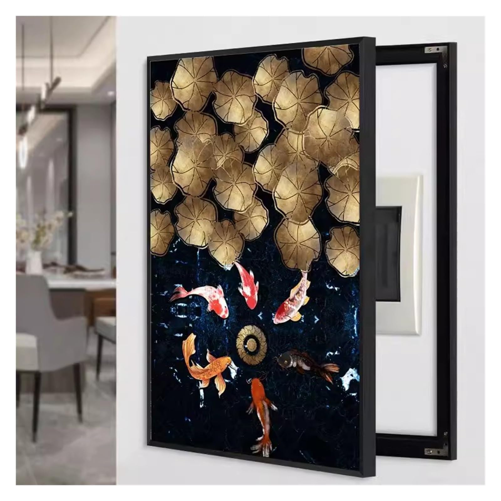 MACMRD Fuse Box Cover Cabinet Decorative, Meter Box Decorative Painting, Electrical Panel Cover Decorative, Various Styles Available(Green,50x70cm)