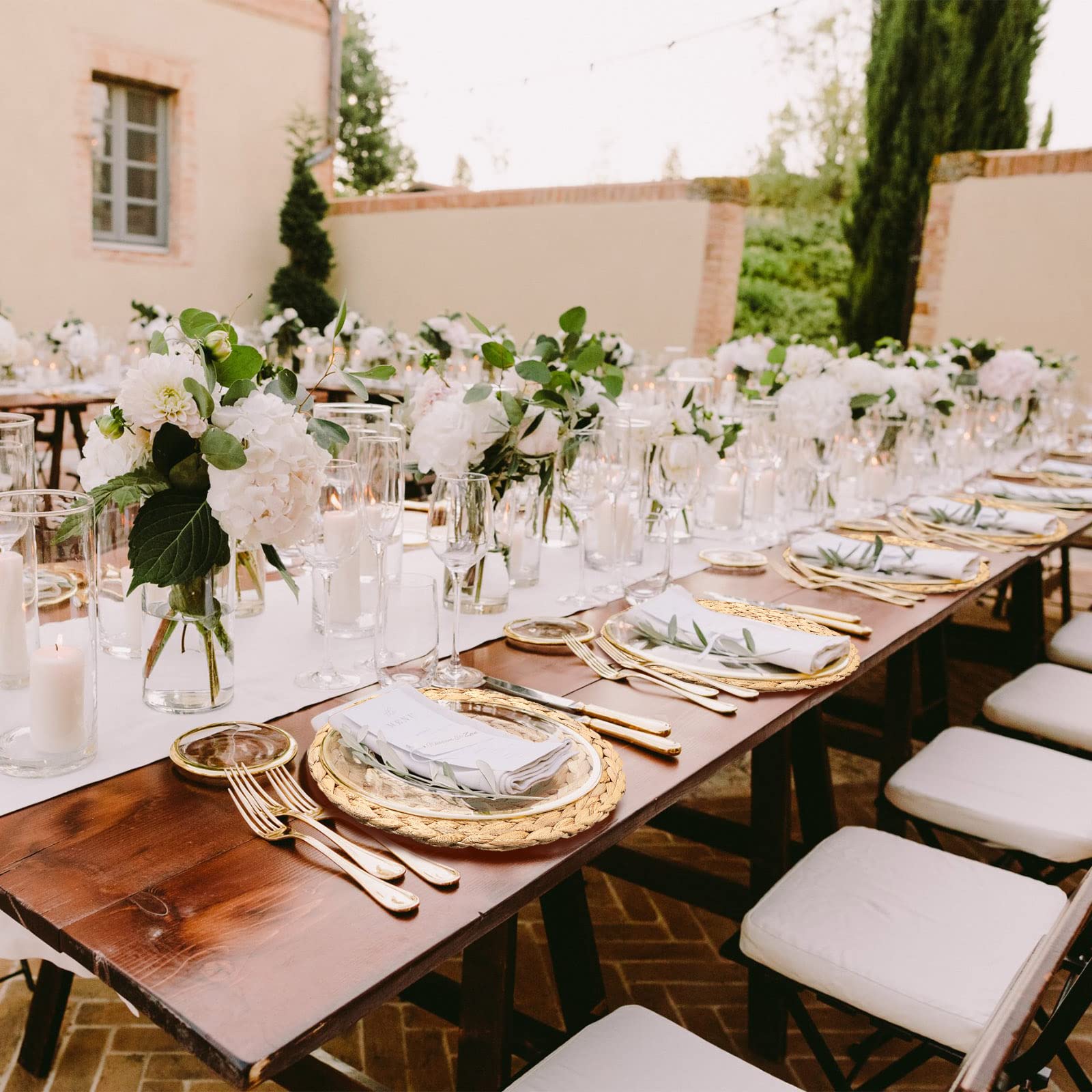 18 Pack Water Hyacinth Placemats Hand Woven Placemats for Dinner Plates Round Weave Straw Place Mats Wicker Braided Placemats for Rustic Boho Kitchen Dining Table Decor(11.8 Inch)