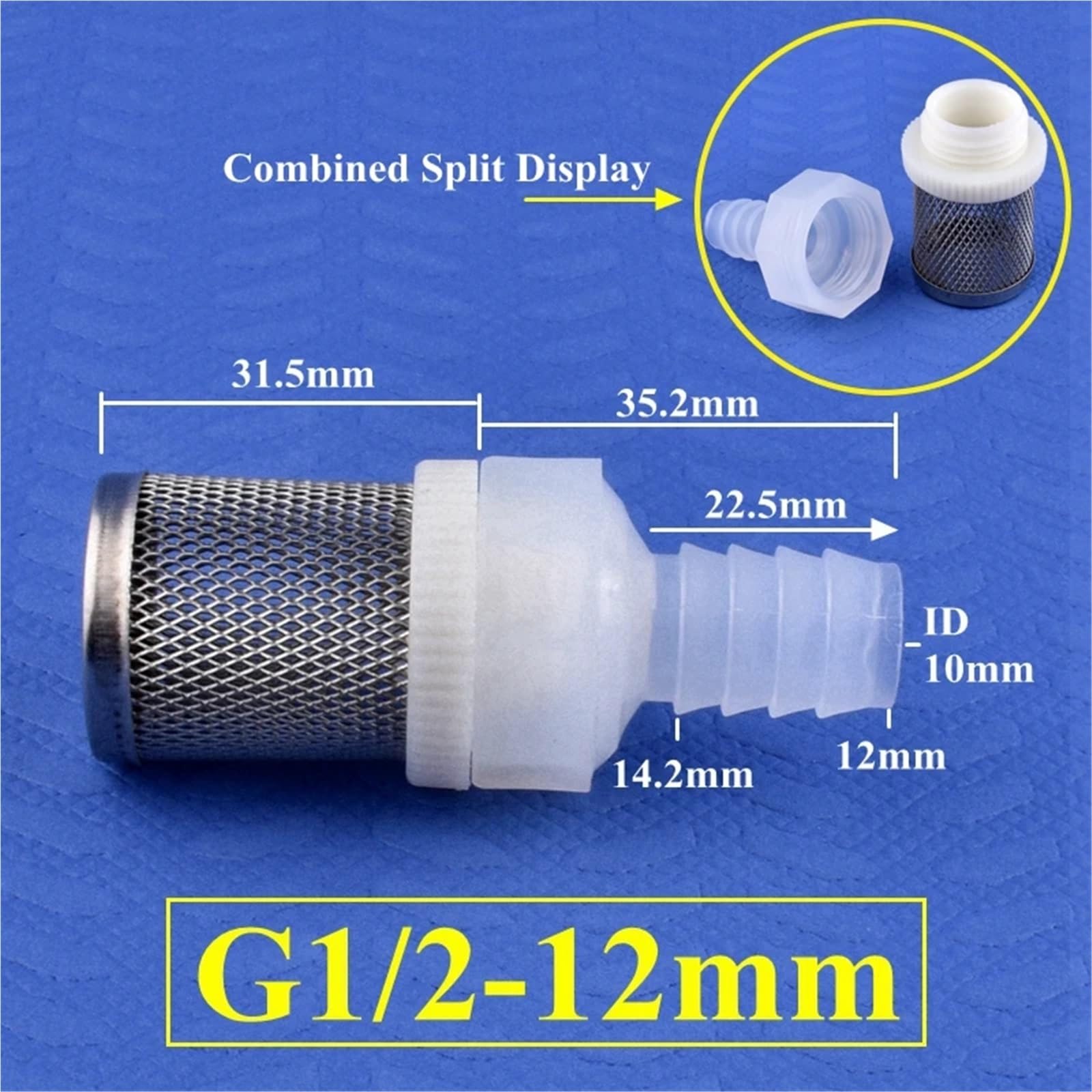 10 szt. 4 ~ 20 mm pompa wodna filtr wlotowy pagoda przegub akwarium wąż do akwarium (G1I2-12 mm)