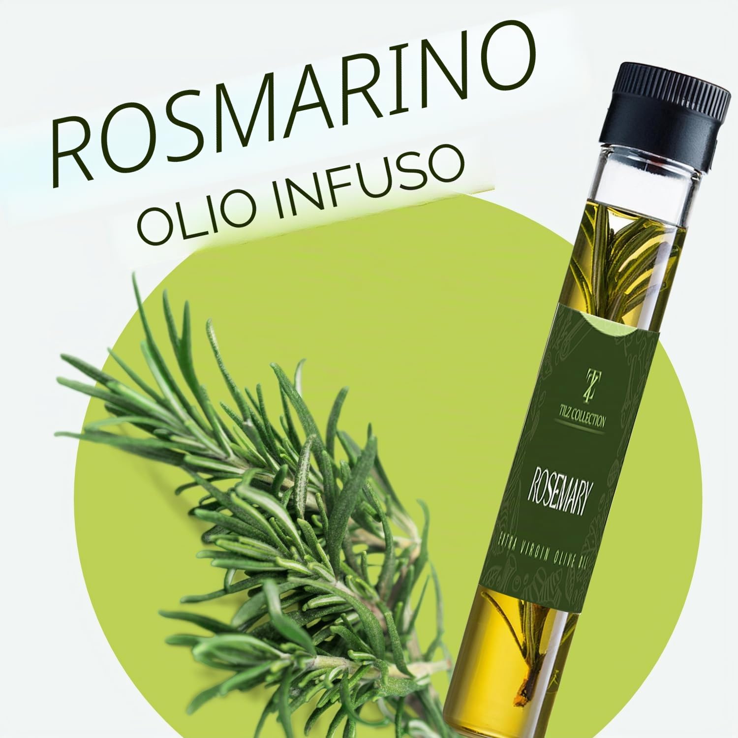 Tilz - Set regalo con olio d'oliva infuso - 6 x 40 ml aromatizzato, olio da cucina/olio per immersione pane, olio di basilico, olio di aglio, olio di peperoncino, olio di limone, rosmarino, origano,