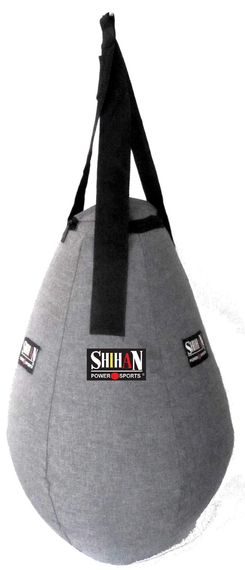 Shihan POWER-SPORTS tear drop Pear Bag Grey BAG BALL PUNCH BAG BOXING BAG Boxing, Martial Arts 2ft Punch Bag (Sold Un-Filled)