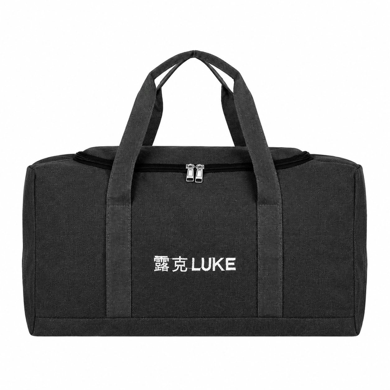 Borsone da Viaggio Pieghevole 59-76L, Borsa Palestra Uomo in Tessuto Spesso Rinforzato, Ideale per Campeggio, Grande Capacità, Nero grande/Borsa di stoffa sp, Nero
