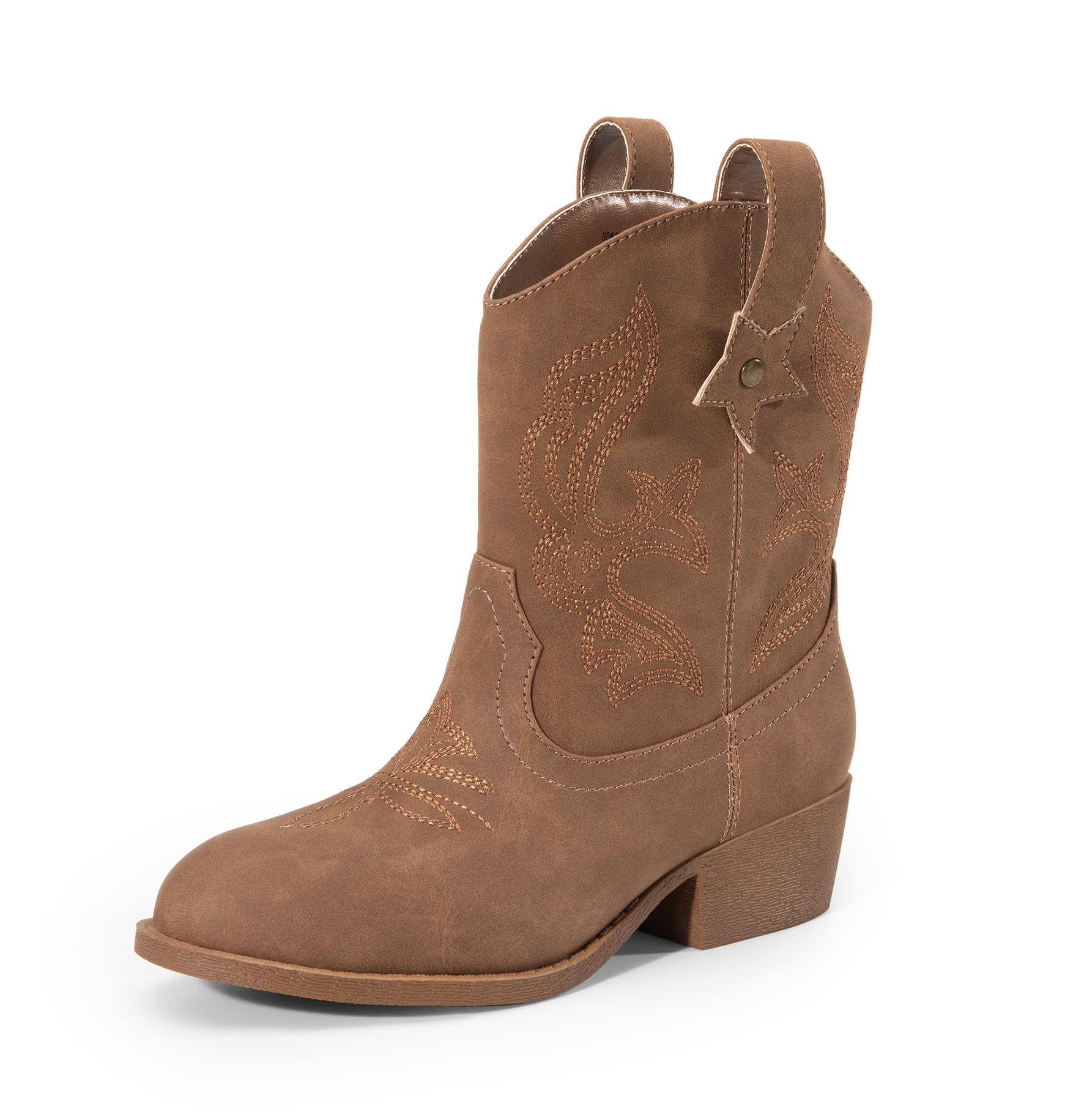 DREAM PAIRS Botas vaqueras vaqueras para niñas