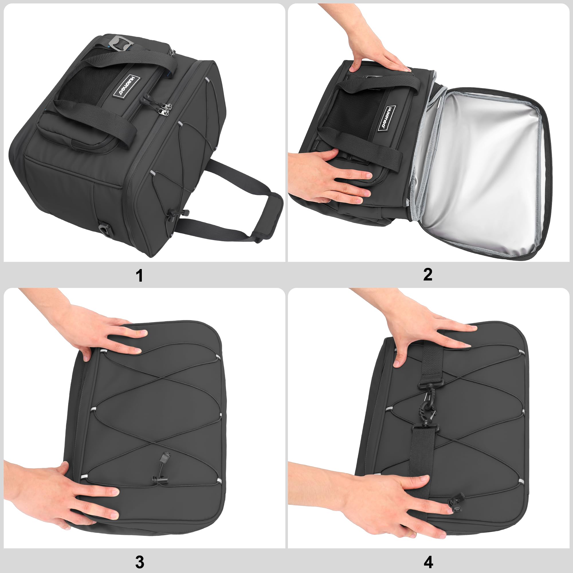 Hulongo Glacière Grand Pliable ，30L Sac Isotherme Imperméable Souple Glaciere pour Pique Nique, Courses, Camping, Voyage, Épicerie et Pêche