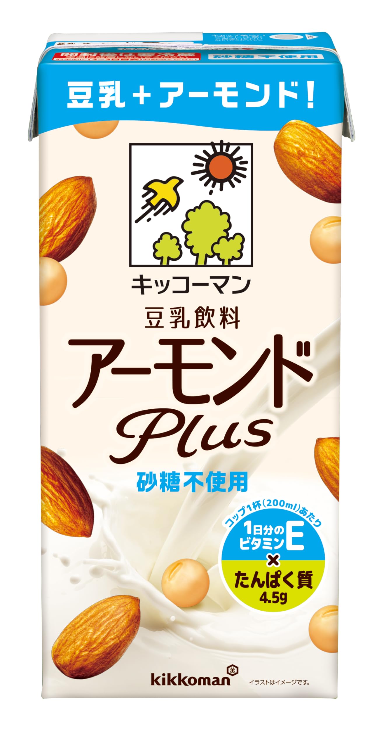 キッコーマン(豆乳) 飲料 アーモンドPlus 砂糖不使用 1000ml×6本