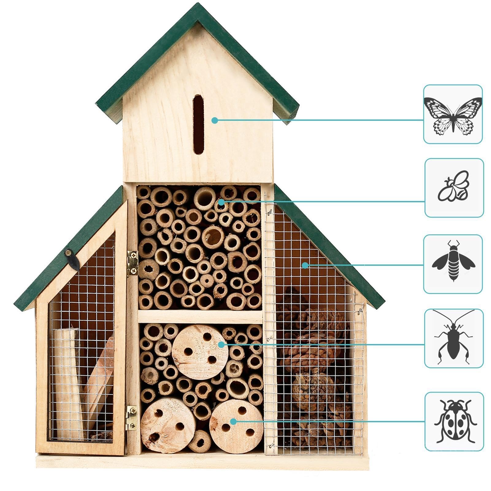 Bienenhotel, Marienkäferhaus für den Garten Hängender Marienkäferschutz aus
