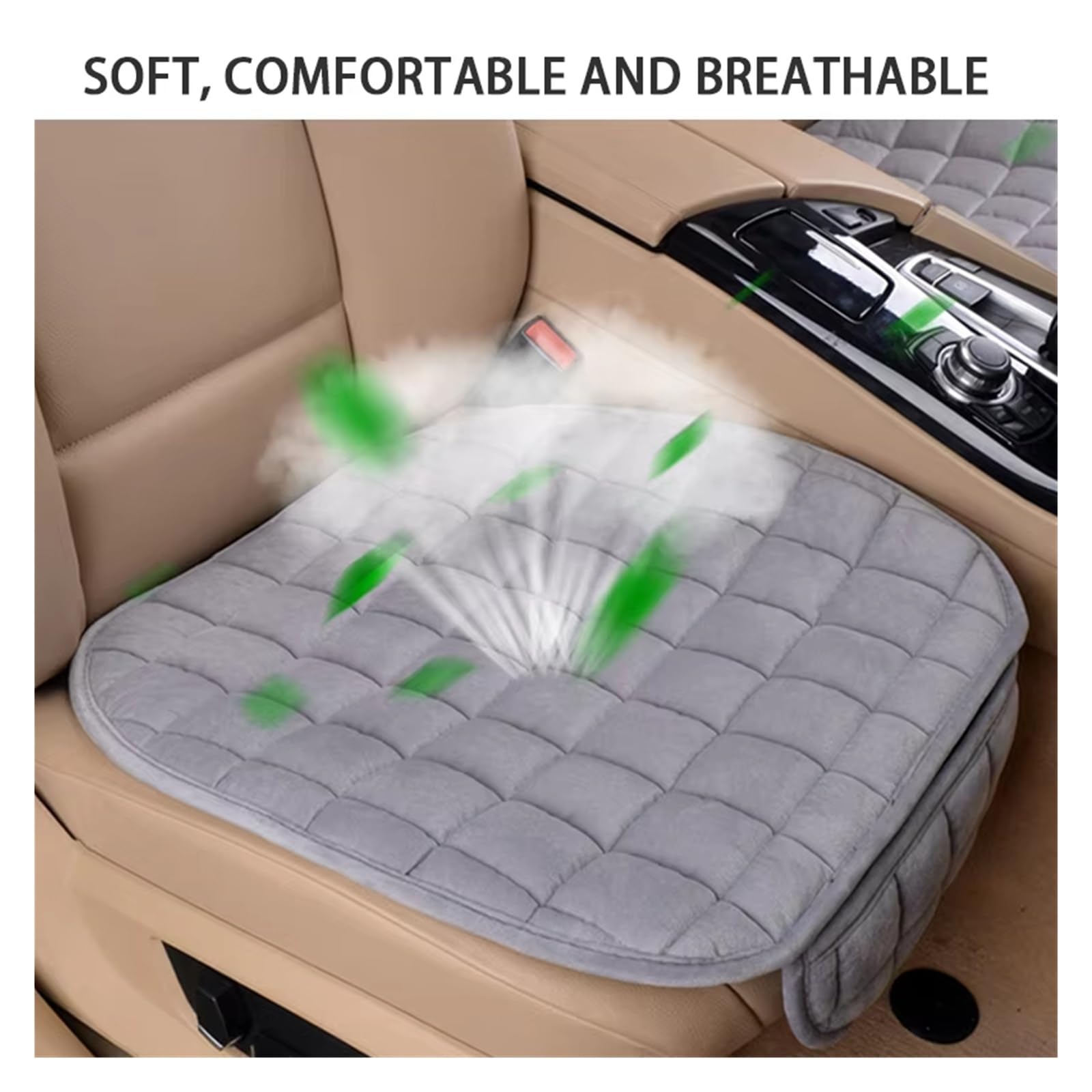 Funda Felpa para Asiento Coche, Cojín Protector Silla Antideslizante Universal para La Mayoría Los Modelos, Invierno Juego Fundas Asientos