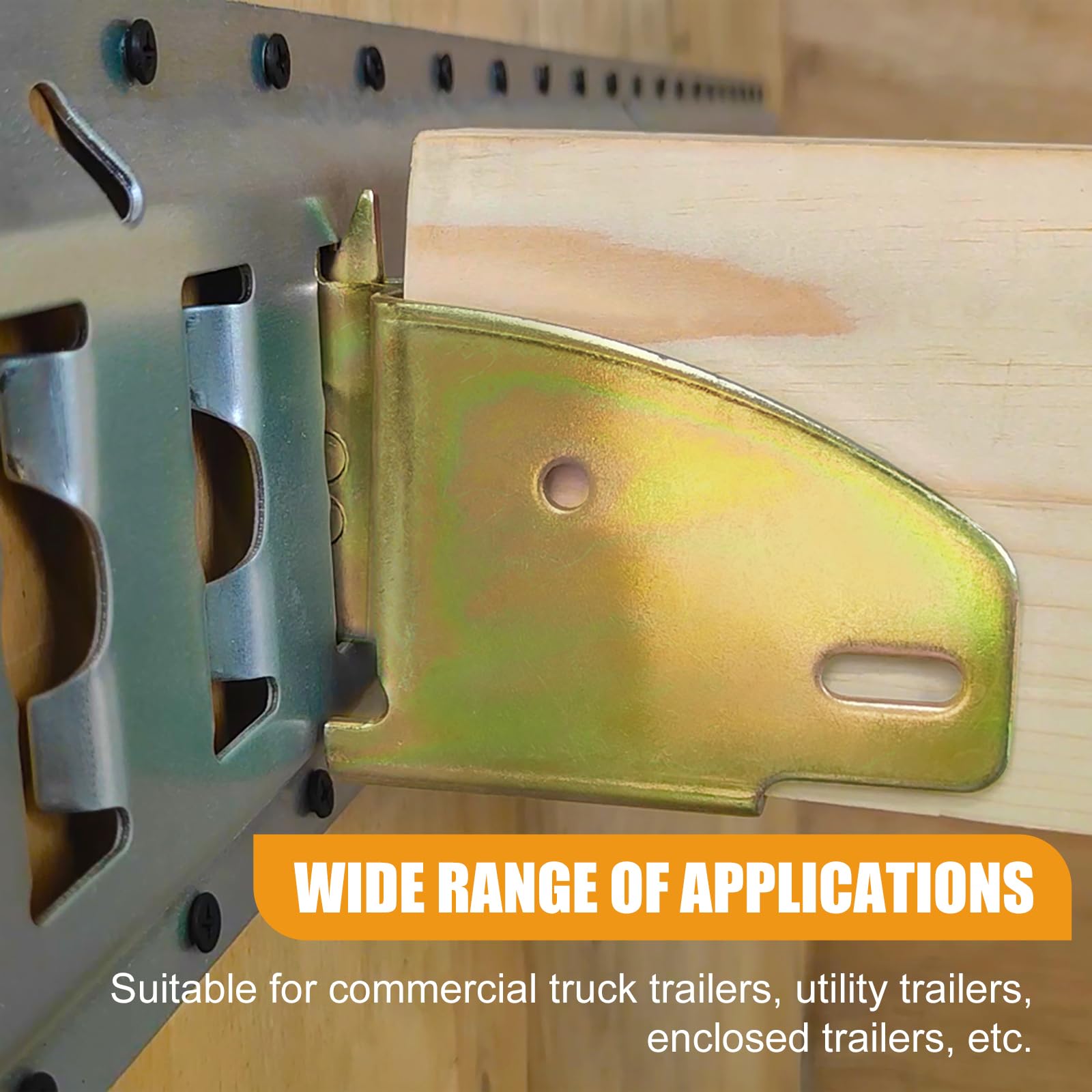 Eapele E-Track - Accessori per prese a bussola in legno, acciaio zincato, misura con 2 x 4 x 6, per aggiungere barre di bloccaggio rimovibili per la zona di carico E-Track (4 pezzi)