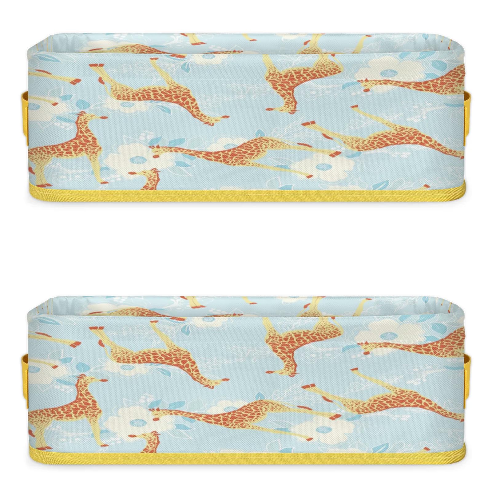 Bathroom Storage Basket Waterproof Foldable Storage Bins with Handles Decorative Toilet Paper Storage Basket for Organizing for House Bathroom Toiletries Set of 2