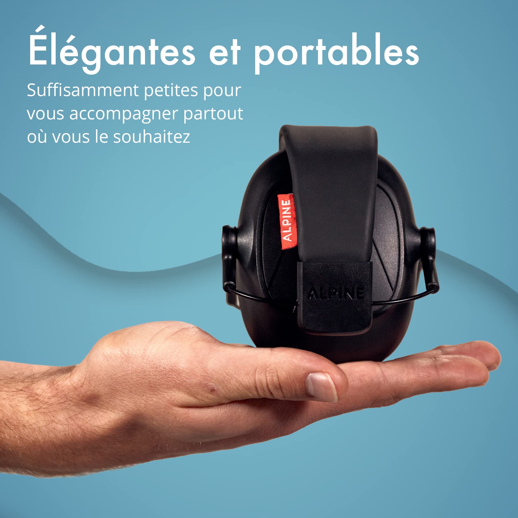 Alpine Casque antibruit adultes Defender- Haute qualité - Idéal pour la concentration, le jardinage & bricolage, le tir sportif - Serre-tête réglable - Confort assuré toute la journée - 26dB