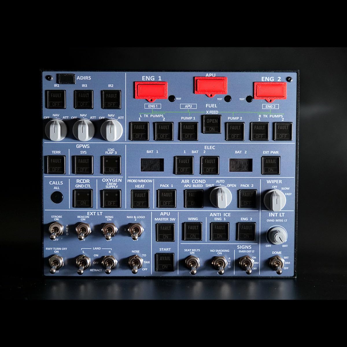 Rowsfire A107 V3.1 A32X MAX Light Overhead Panel Für MSFS 2020/2024, Kompatibel Mit Fenix A32X, FBW A32X, Für EIN Noch Intensiveres Flugsimulationserlebnis