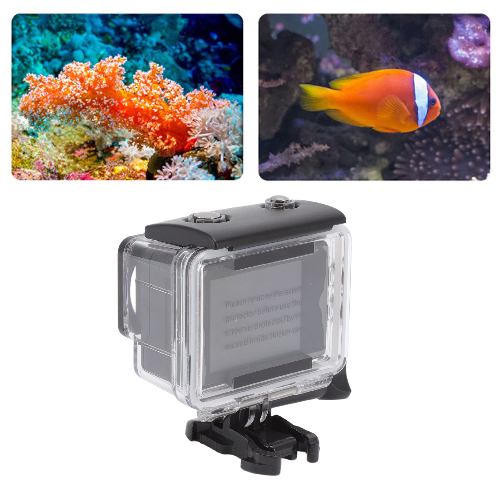 4K 24M HD Action-Kamera, 98FT/30M Wasserdichte Unterwasser-Sportkamera mit Eingebauter WiFi-Fernbedienung und HDMI-Schnittstelle, Tauch-Camcorder mit Festem EIS-Zubehör, Zum Radfahren, Schwimmen, Tauc