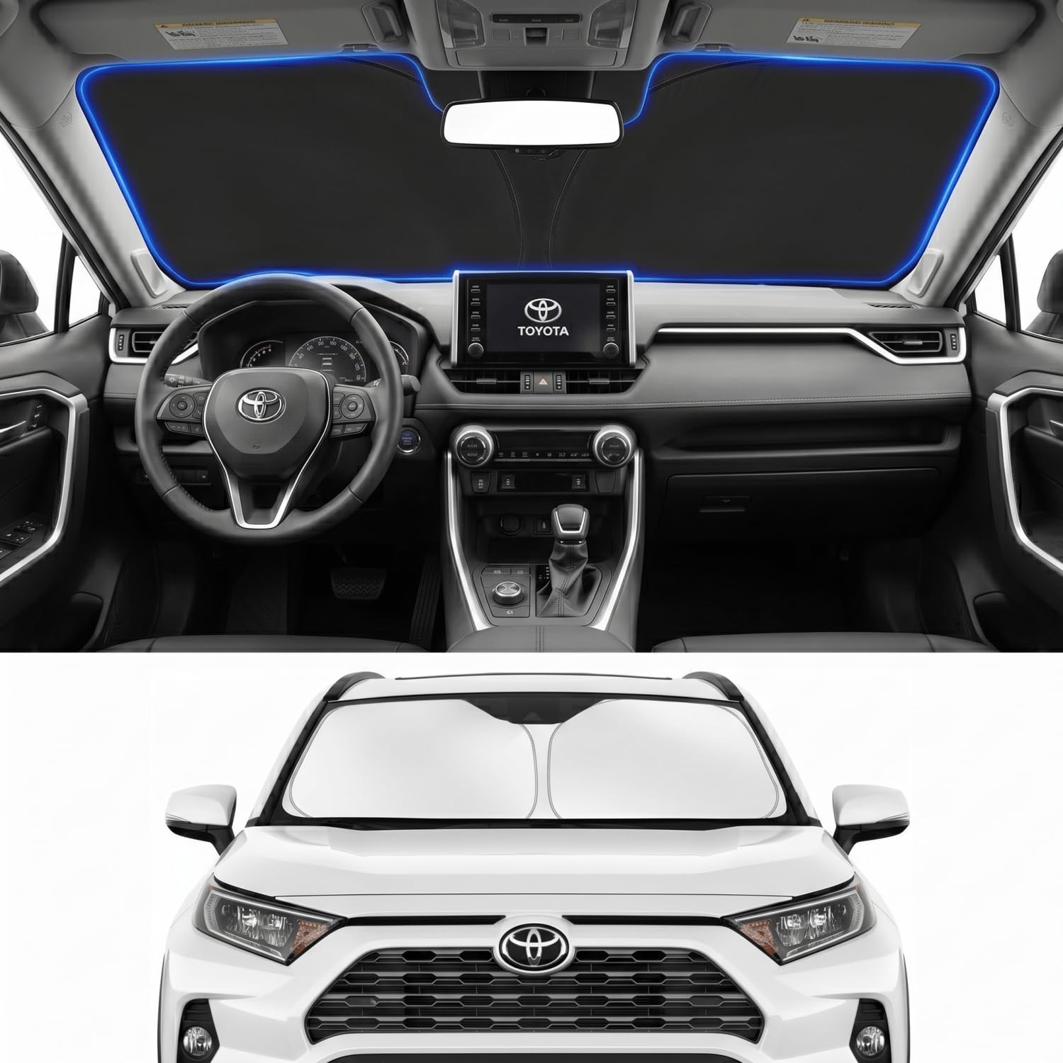 Photo 1 of Custom Fit Windshield Sun Shade for Toyota RAV4 2019-2026