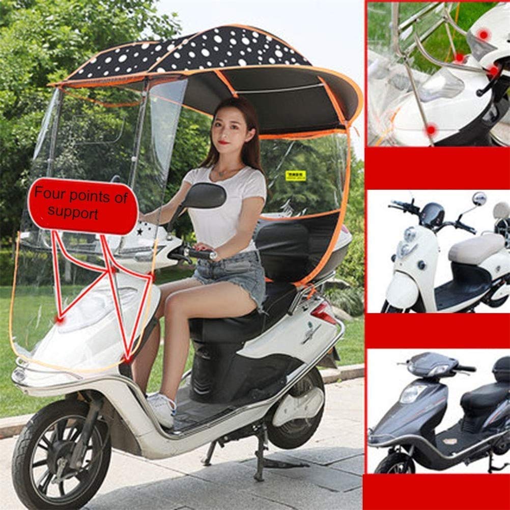Uniwersalny pokrowiec na osłonę przeciwsłoneczną na motocykl elektryczny, akumulator elektryczny do markizy samochodowej, osłony przeciwsłonecznej, baterii, roweru, przedniej szyby pogrubiającej się bloku wiatru i deszczu dla scoot