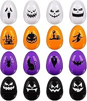 Vista 1 de 80 huevos de Halloween, cráneo, huevos de plástico, búsqueda del tesoro para dulce o truco, caja de dulces, mini calabazas, arañas fantasmas