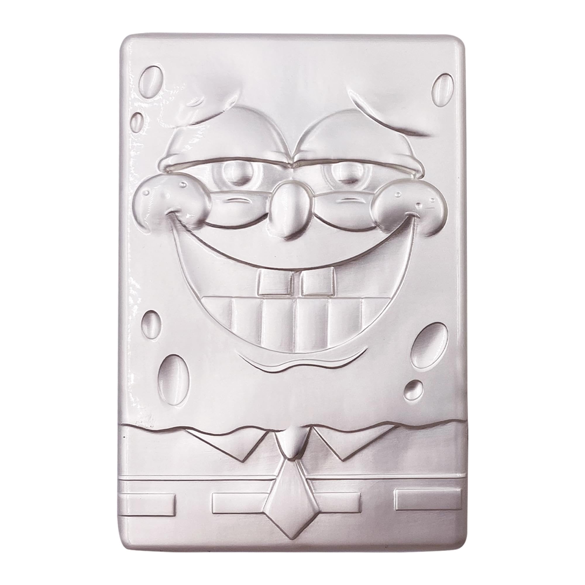 FaNaTtik SpongeBob SquarePants 25th Anniversary .999 Silver Plated Metal Ingot | Officially Licensed Collectible, Individually Numbered (Limited to 1,999 Worldwide)