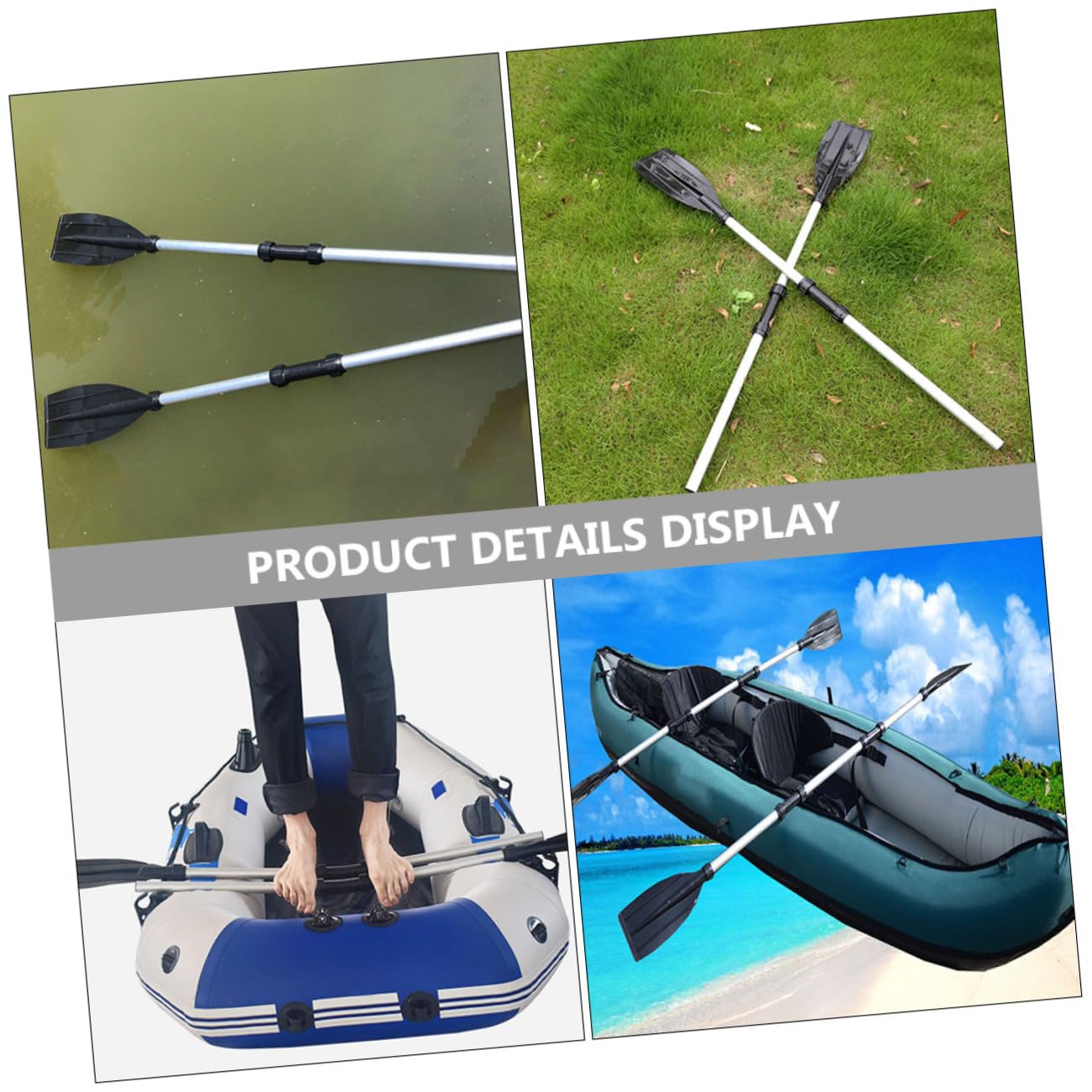Toyvian Verstärkte Kajakpaddel Professionelle Bootspaddel Für Kajak Zubehör Für Anfänger Und Profis Ergonomisches Design Robust Und Wetterbeständig