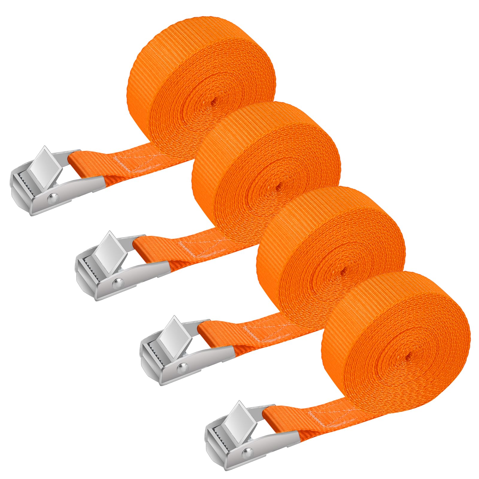 Spanngurte 2M, GAUATO 4 Stück Zurrgurte mit Klemmschloss Befestigungsriemen, Verstellbare Spannbänder Ratschengurte Gurte, Befestigungsgurt für Fahrrad, Autotransport, Fracht, Gepäck, Motorrad