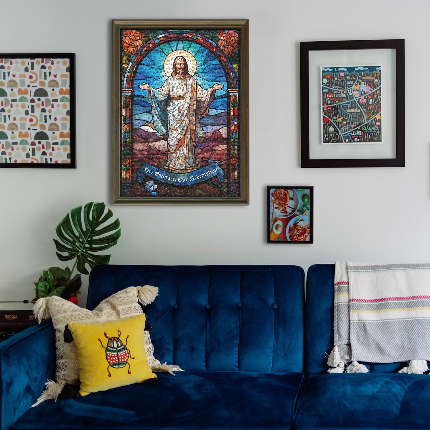 Jesus Christ Puzzles for Adults 1000 Pieces and up, Stained Glass Jigsaw Puzzle as Christian Decor, PICKFORU Easter Puzzle as Home Decor - Image 6