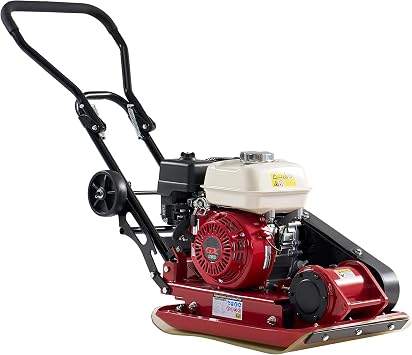 Albott 21" x 17" Plate Compactor, 5.5 HP 196cc Engine with Compactor Pad, 5500 VPM 2922 lbs Compaction Force, Compaction GX160 Engine