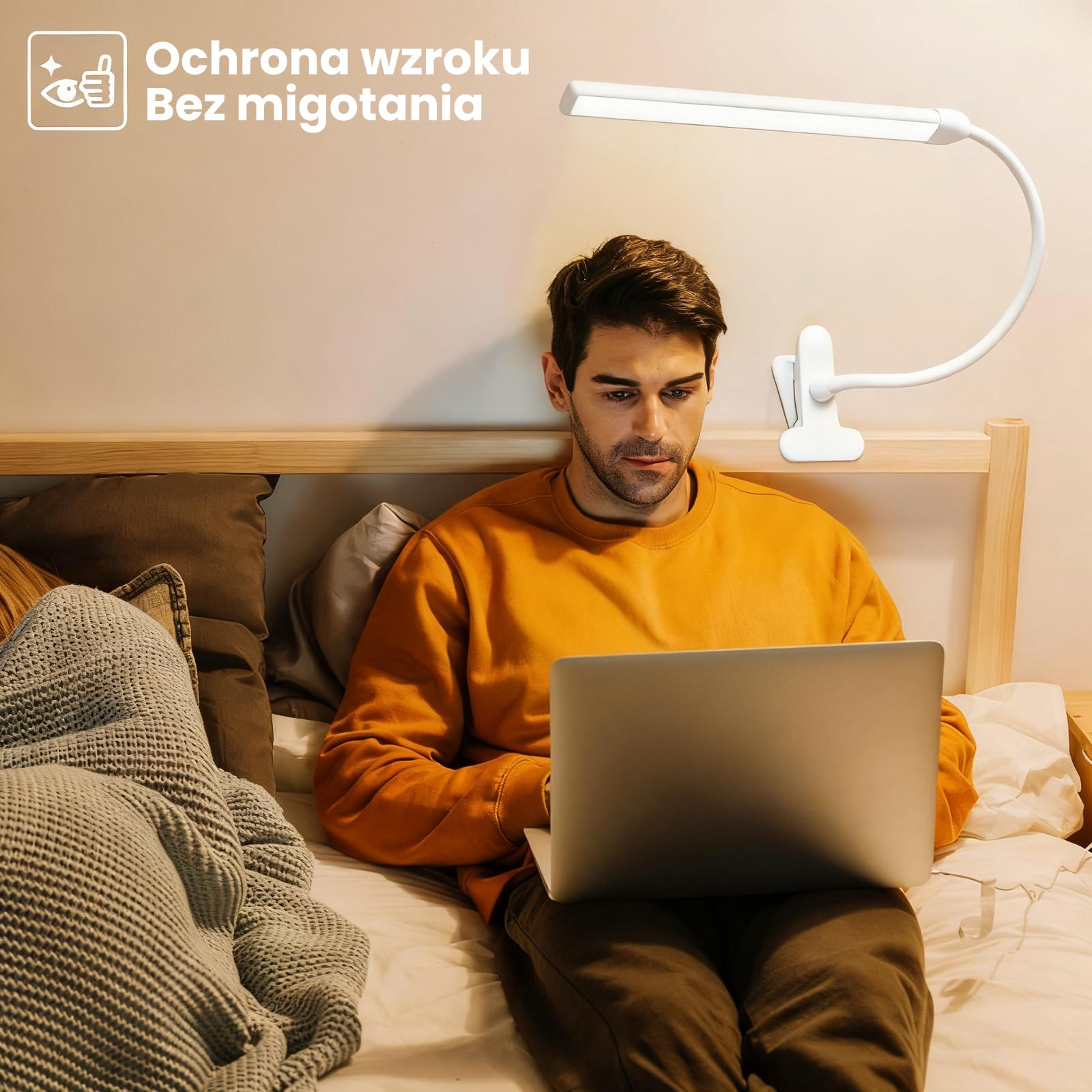 Lampatka mocująca do sztalugi z włącznikiem/wyłącznikiem, 3 tryby kolorów, możliwość ściemniania. Elastyczna lampa łabędziogłowa do nadmalowania sztalugi, biurka, prac przy rysunku