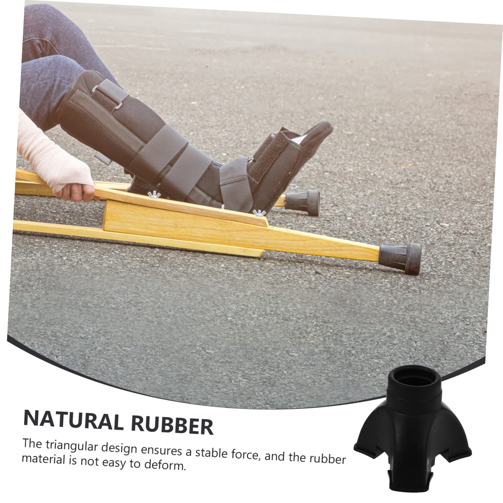 BEBEMOKO 2sets Hiking Pole Accessories Trekking Poles Rubber Feet Walking Stick Pad Set 2pcs*2