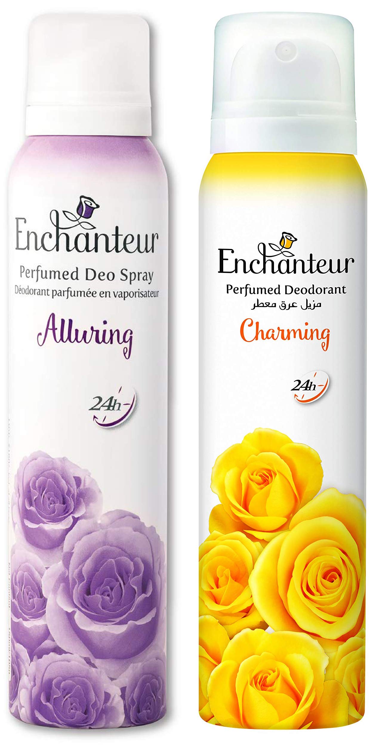 Enchanteur Alluring Perfumed Deo Spray for Women, 150ml & Charming Perfumed Deo Spray for Women, 150ml