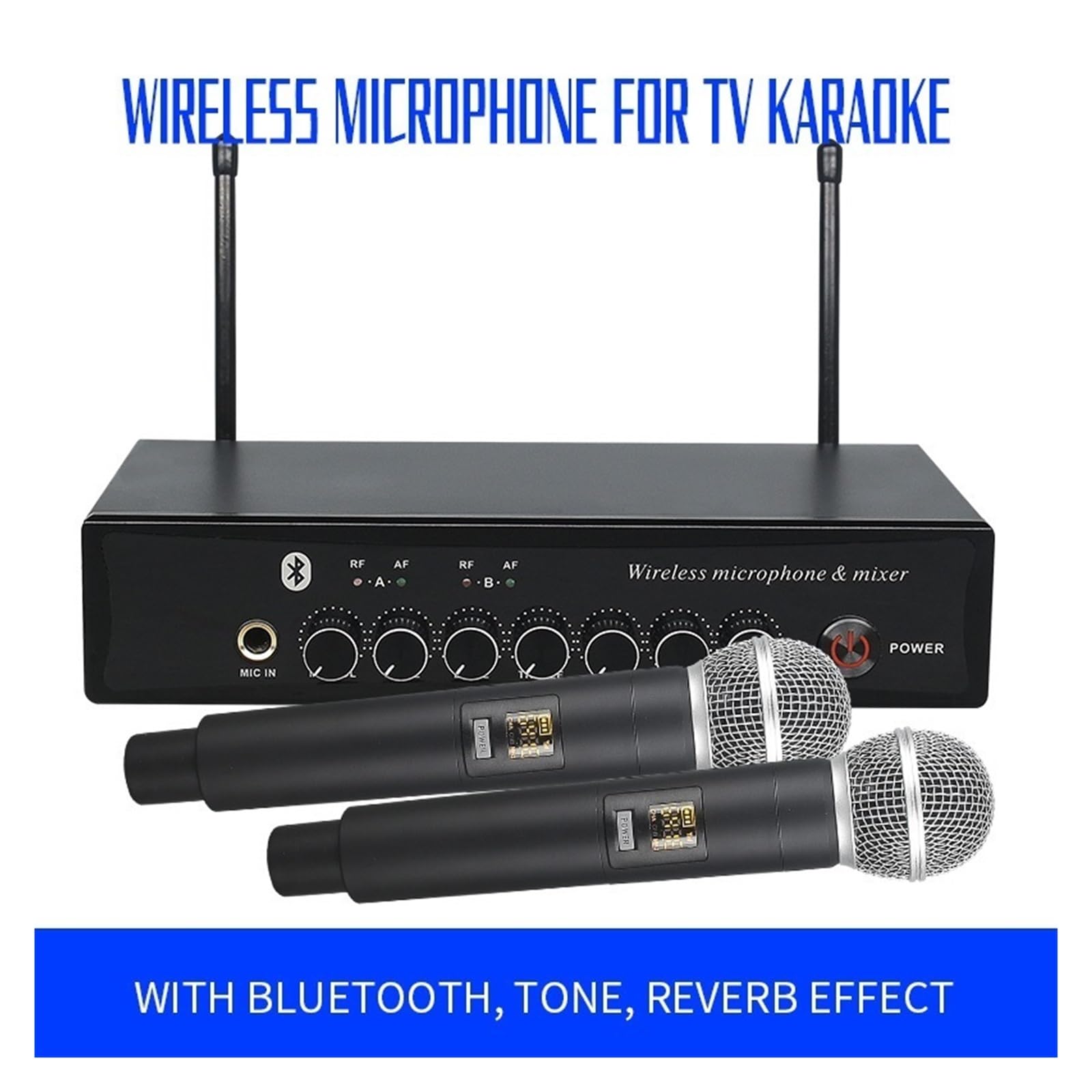 Bezprzewodowy System Mikrofonowy Do Karaoke UHF Z Pogłosem Ręczny, Dynamiczny Mikrofon Do Karaoke, Weselny Zespół Muzyczny