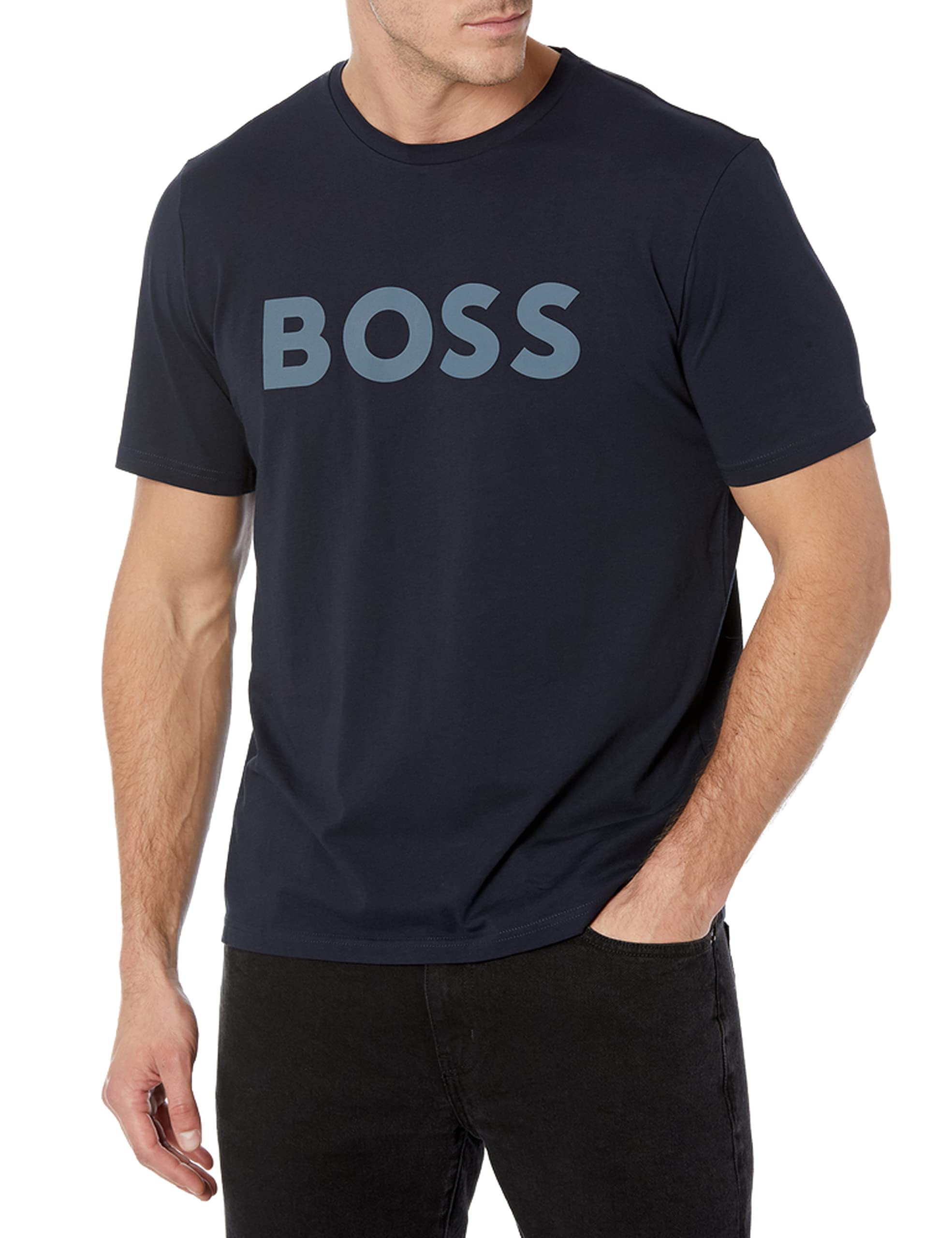 BOSSMen's Modern Bold Logo Stretch Jersey T-Shirt, Pastel