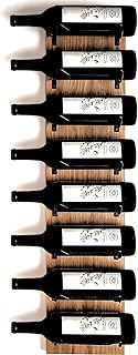 Wine Rack Wall Mounted | Wooden Wall Wine Rack with 8 Bottle Storage and...