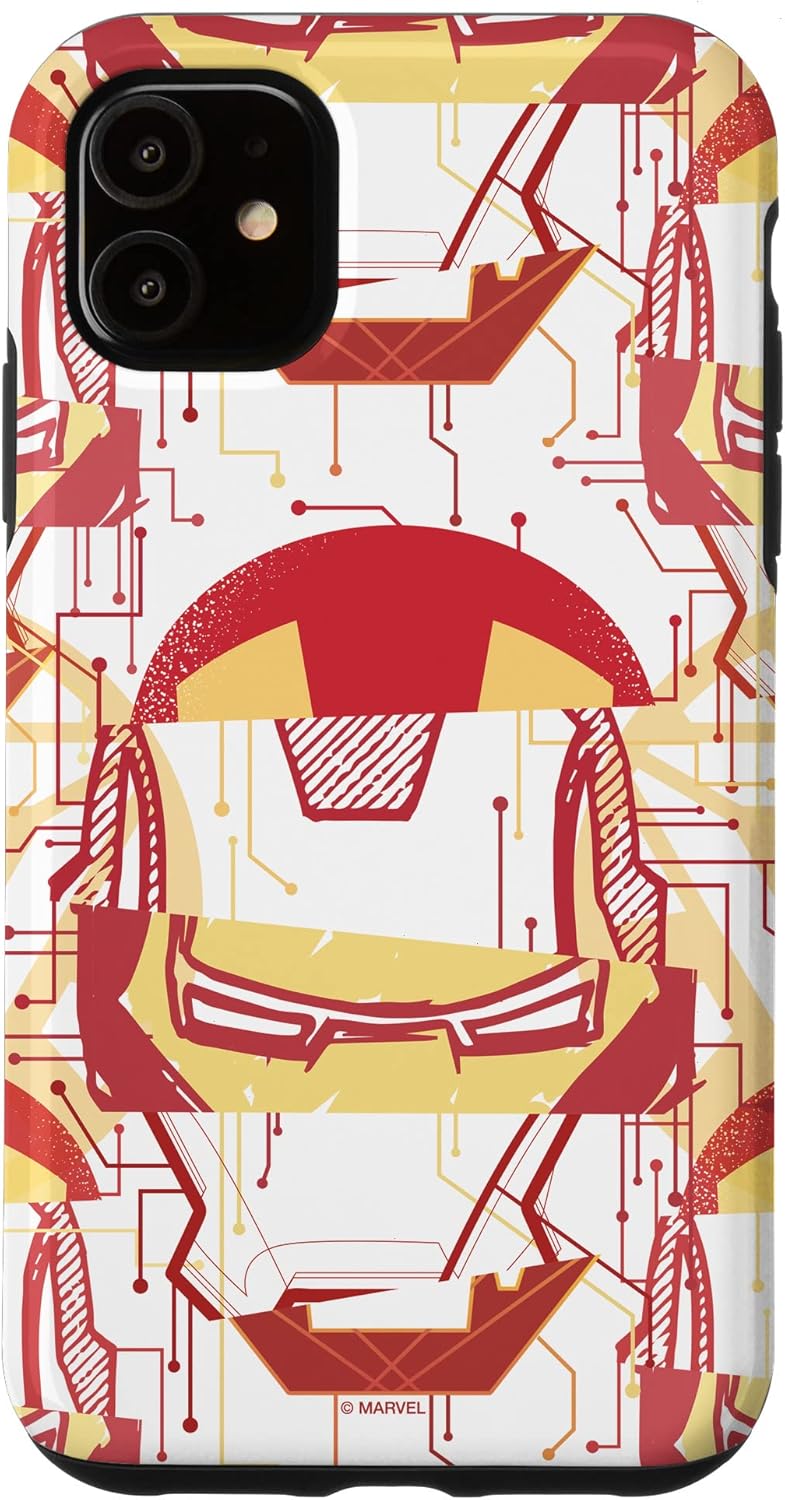 Marvel Iron Man Tony Stark Spliced Helmet Case for iPhone 14 Pro Max