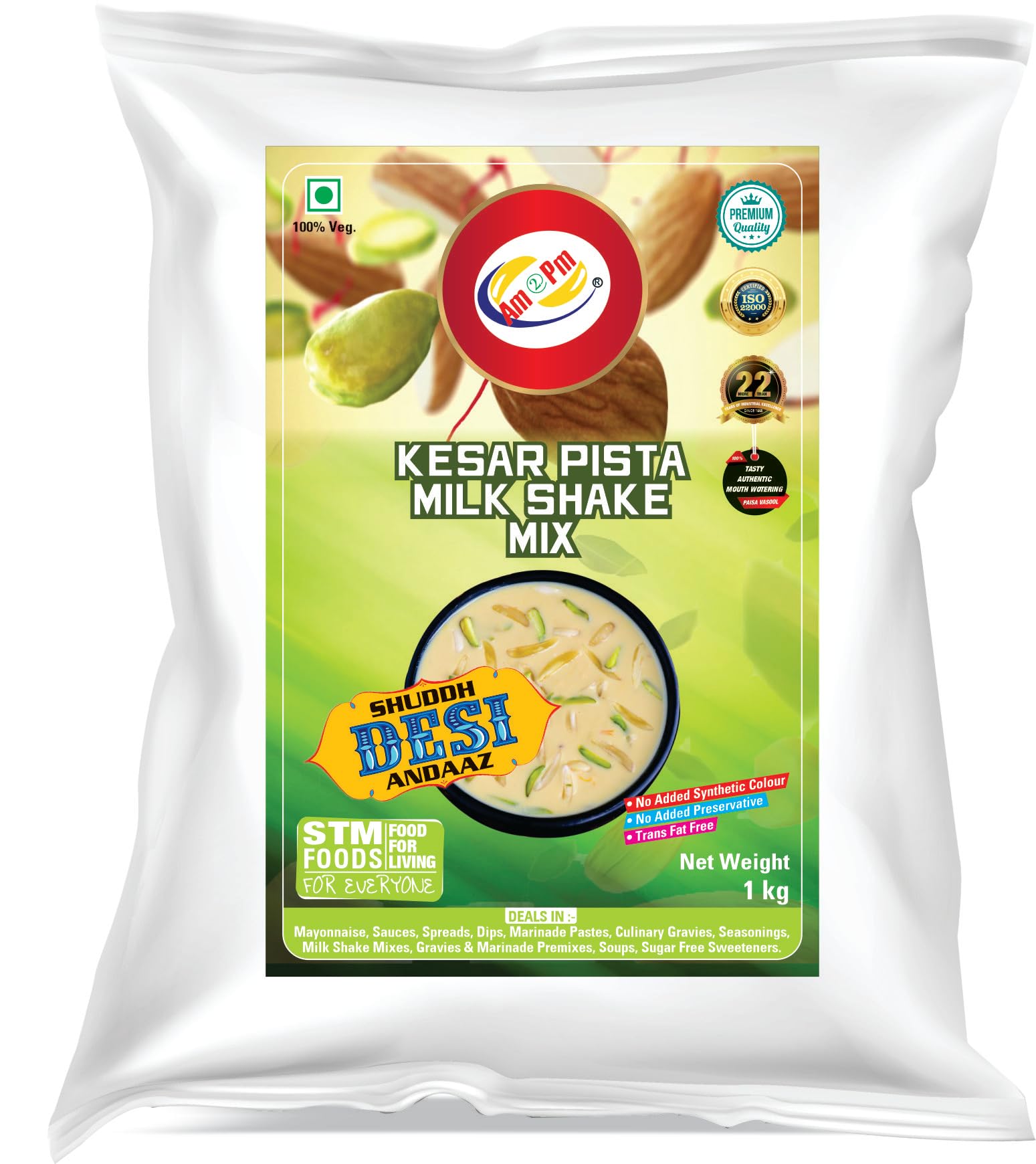 Am 2 Pm - Keshar Pista Milk Shake Mix, Premium Silky Smoothy Flavoured Milk shake Premix Powder, Instant Premix Drink Milkshake Powder (Keshar Pista) (B0CK7MX1VW) Amazon Price History, Amazon Price Tracker