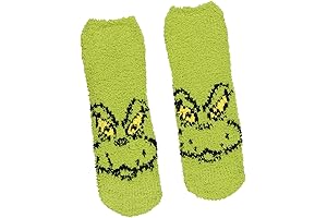 Grinch Face Toddler Socks: Snuggle up with 'The Grinch' Plush Slipper Socks