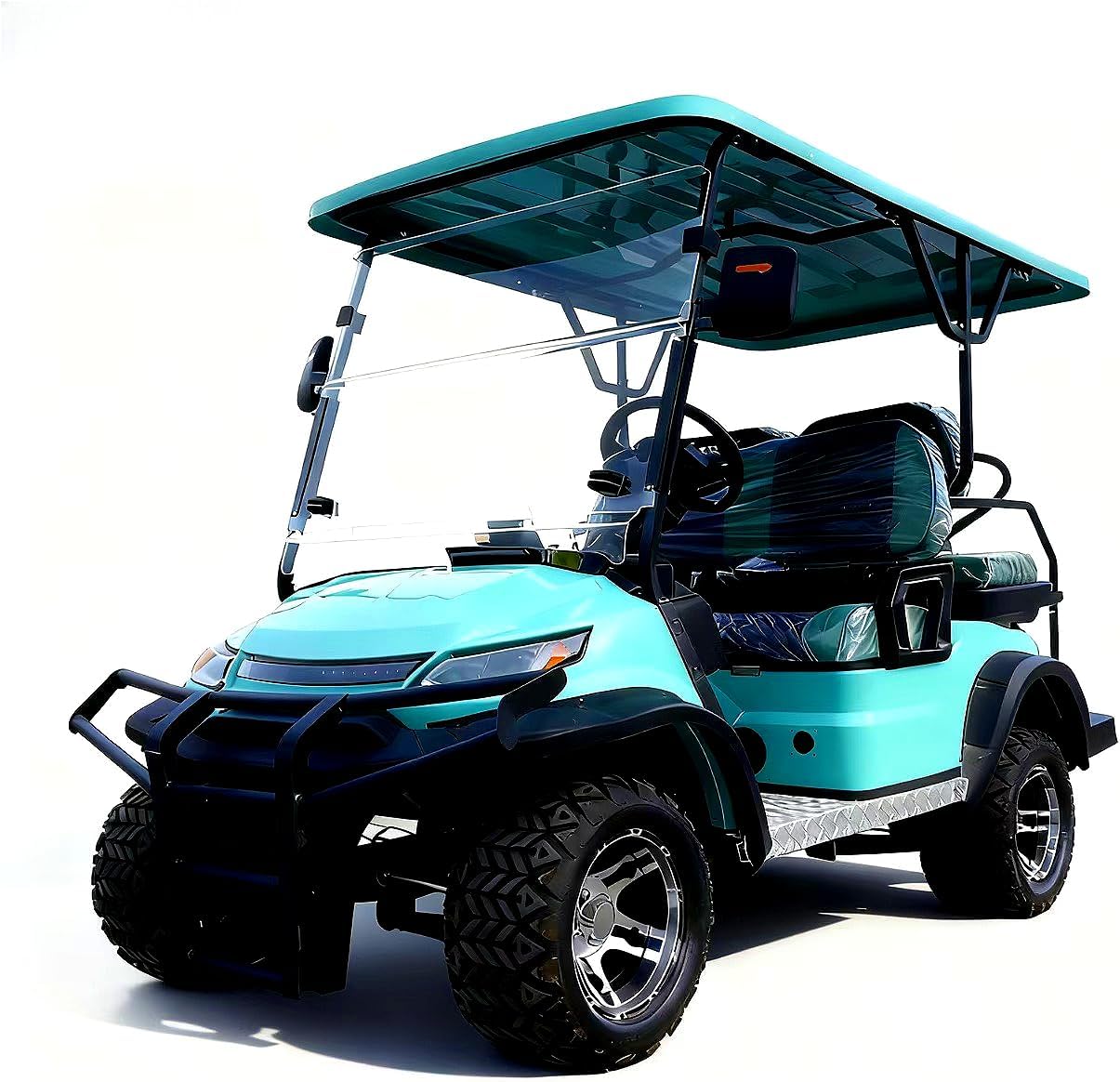 Electric Sightseeing Vehicle, 4-Seater Internal Transport Cart, Campus and Community Mobility Solution - Open-Air Design, with Canopy and Lights, for Private Property Use